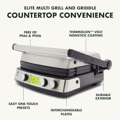 GreenPan Elite contactgrill Contact grill Grijs - thumbnail