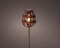 Solar stake light dia14-H80cm rustic brown Decoris - Decoris - thumbnail