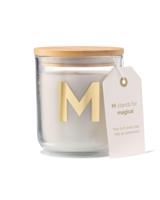 HEMA Kaars in glas Ø8x10cm letter M - thumbnail