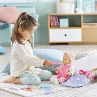 Grote eetset - COROLLE - Bloemenprint - Voor poppen van 36/42 cm - Vanaf 24 maanden - thumbnail