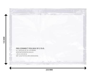 OFFICE products documenthouder 155 x 235 mm, zelfklevend, transparant, doos van 500 stuks