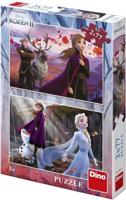 DinoToys Dino puzzel - disney&apos;s frozen ii - 2 x 77 stukjes - thumbnail