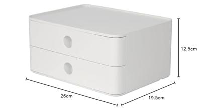 HAN HA-1120-12 Smart-box Allison Met 2 Lades Sneeuw Wit, Stapelbaar