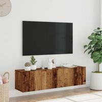 Tv-wandmeubel 120x30x30 cm bewerkt hout oud houtkleurig - thumbnail
