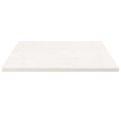 Tafelblad vierkant 80x80x2,5 cm massief grenenhout wit