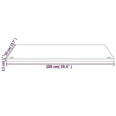Bureaublad 100x50x2,5 cm massief grenenhout - thumbnail