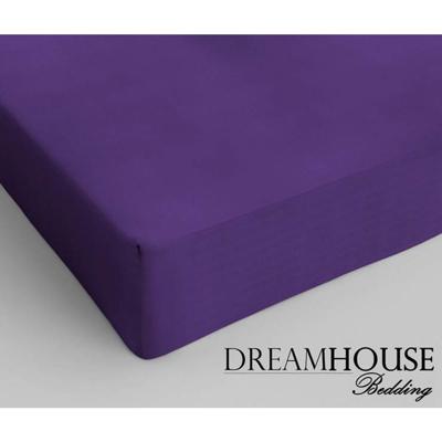 DreamHouse Bedding Hoeslaken Katoen - Paars 90 x 200
