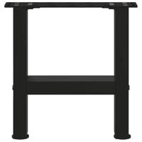 Salontafelpoten 2 st 30x(30-31) cm staal zwart - thumbnail