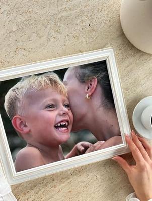 Deknudt Fotokader wit met naturelkleurig accent 18x24 S221H1