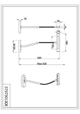 Trio Zwarte led bureaulampCurtis - 579790132
