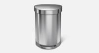 Simplehuman Afvalemmer Half Rond 60 liter (zilver) - thumbnail