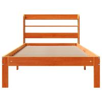 Bedframe zonder matras massief grenenhout wasbruin 180x200 cm - thumbnail