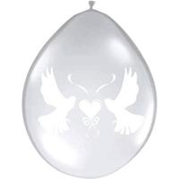 Ballonnen duifjes (8 st) metallic - thumbnail