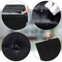 Monzana Zitbank - 114cm - met - opslagruimte - in - Zwart - thumbnail