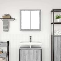 Badkamerwandkast met spiegel 60x21x60 cm Sonoma grijs - thumbnail