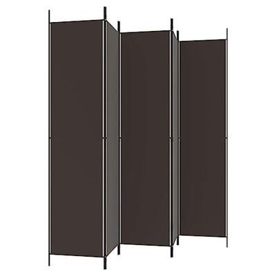 Kamerscherm met 5 panelen 250x220 cm stof bruin Kamerscherm met 5 panelen 250x220 cm stof bruin