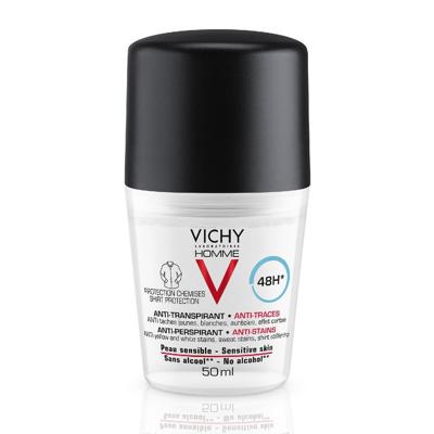 Vichy Homme 48H Anti-Transpirant Deo Roll-On 50 ml Deodorant Heren Vichy Homme 48H Anti-Transpirant Deo Roll-On 50 ml Deodorant Heren