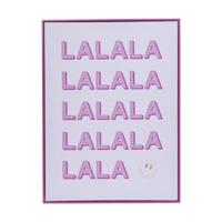 Poster met lijst la la la - paars/roze - 40x30 cm - Happy at home by Sanny - thumbnail