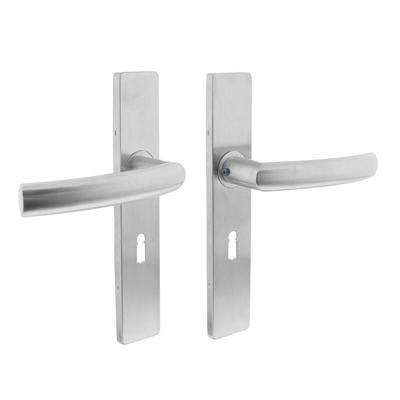 Intersteel Deurkruk Blok op rechthoekig schild sleutelgat 56mm - RVS Intersteel Deurkruk Blok op rechthoekig schild sleutelgat 56mm - RVS