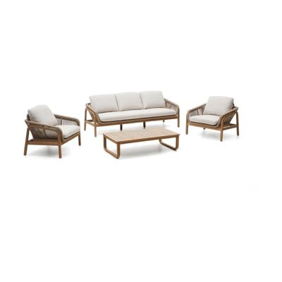 Kave Home Vellana loungeset Beige accaciahout
