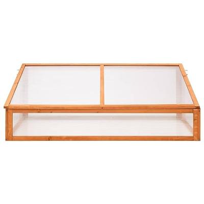 VidaXL Broeikas 110x58,5x39 cm vurenhout oranje - thumbnail
