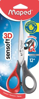 Schaar Maped Sensoft 16cm links assorti