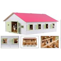Kids Globe globe paardenstal roze met 7 boxen, 1:24 - thumbnail
