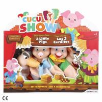 Pluchen Marionet 3 Little Pigs - thumbnail