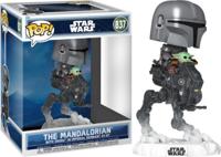 Star Wars Funko Pop Rides Deluxe Vinyl: The Mandalorian with Grogu in Imperial Remnat AT-RT - thumbnail