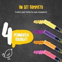 Krijtstift Securit SMA-100 rond 1-2mm geel/oranje/roze/paars blister à 4 stuks - thumbnail