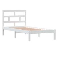 Bedframe massief hout wit 90x190 cm - thumbnail