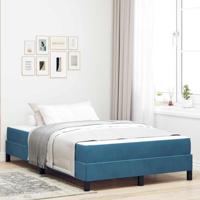 Boxspringbed met matras Donkerblauw 120 x 210 cm Stof - thumbnail