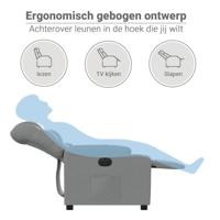 Fauteuil elektrisch verstelbaar stof lichtgrijs - thumbnail