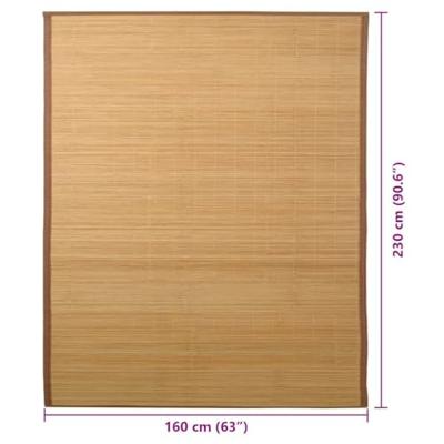 VidaXL Tapijt 160x230 cm bamboe bruin
