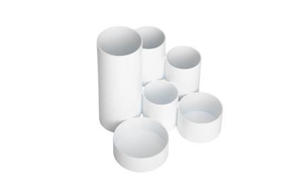 Pennenkoker maul tubo wit 6 vaks 150x125mm