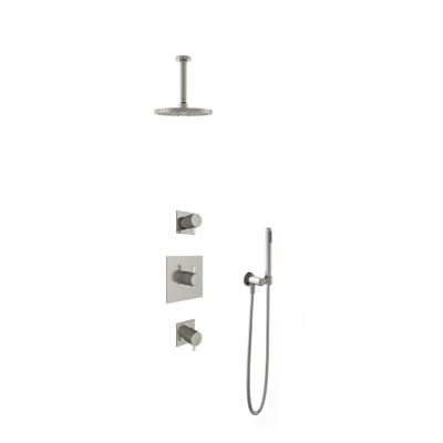 Hotbath Get Together IBS2GN inbouwdouche met 15cm plafondbuis geborsteld nikkel