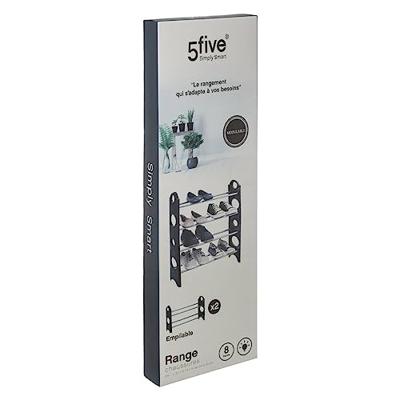 5Five Schoenenrek - stapelbaar - 8 paar schoenen - 61 x 64 cm