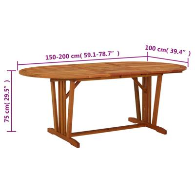 Tuintafel 200x100x75 cm massief eucalyptushout Tuintafel 200x100x75 cm massief eucalyptushout