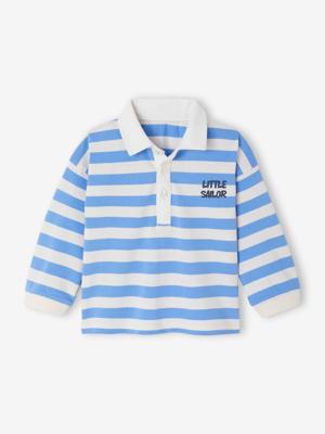 Polo met brede strepen voor baby's blauw, gestreept Polo met brede strepen voor baby's blauw, gestreept