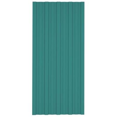 Dakpanelen 36 st 100x45 cm gegalvaniseerd staal groen