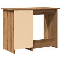 Bureau 100x50x76 cm bewerkt hout artisanaal eikenkleur - thumbnail
