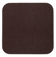 Cookinglife Onderzetters - Vegan leer - Bruin / Zand - dubbelzijdig - 10 x 10 cm - 6 stuks - thumbnail