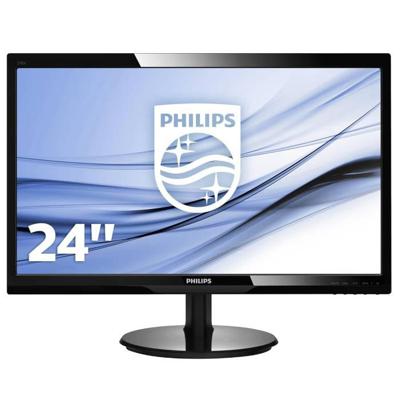 Philips 246V5LSB - 24 inch - 1920x1080 - DVI - VGA - Zwart