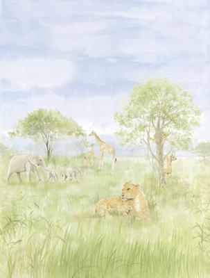 Dutch Cute Walls- Safari Park 212x280cm - CW6113-2