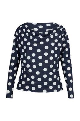 Studio Anneloes Fleur Polkadot Top 13493 T-shirt Lange Mouw 6914 Darkblue/kit