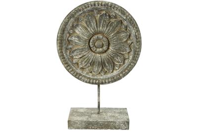 Ornament rond Incus L grijs