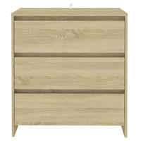 Dressoir 70x41x75 cm bewerkt hout sonoma eikenkleurig - thumbnail
