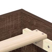 Bedframe zonder matras 100x200 cm spaanplaat bruin eikenkleurig - thumbnail