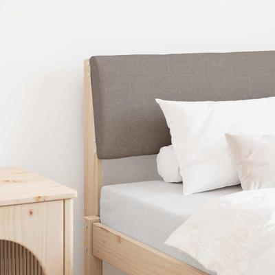 Gestoffeerd hoofdbord Taupe 80 cm Massief grenenhout