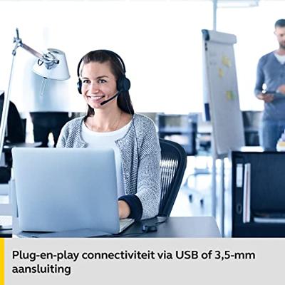Jabra Evolve 30 II UC On Ear headset Kabel Stereo Zwart Microfoon uitschakelbaar (mute), Volumeregeling Computer